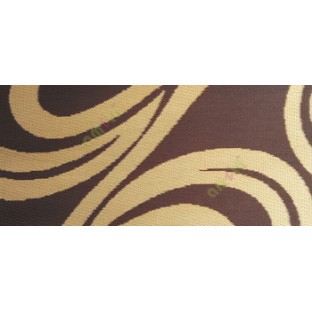Brown gold color traditional design textured finished swirls pattern zebra blind